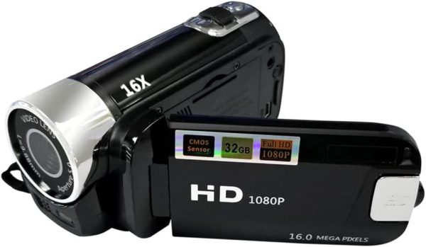 Andoer Portable 1080P High Definition Digital Video Camera DV Camcorder 16MP 2.7 Inch LCD Screen 16X Digital Zoom Built-in Battery
