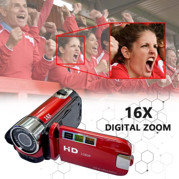 Andoer Portable 1080P High Definition Digital Video Camera DV Camcorder 16MP 2.7 Inch LCD Screen 16X Digital Zoom Built-in Battery - Image 5