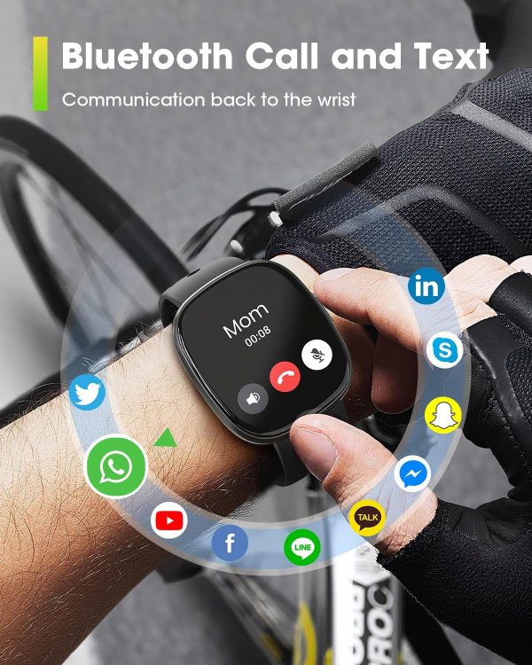 Smart Watches for Men Women Fitness: Fitness Tracker with Blutooth Call 24/7 Heart Rate SpO2 Sleep Monitor 5ATM Waterproof 120+ Sport Mode Activity Trackers Compatible iPhone Android Phones (3 Bands) - Image 3